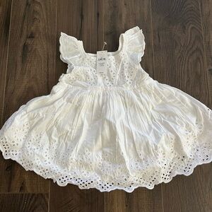 GAP White Eyelet Ruffle Dress